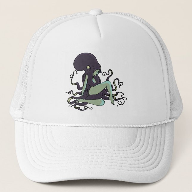 Octopus Queen Trucker Hat (Front)