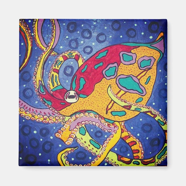 Octopus Refrigerator Magnet (Front)
