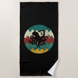 Octopus Retro Beach Towel