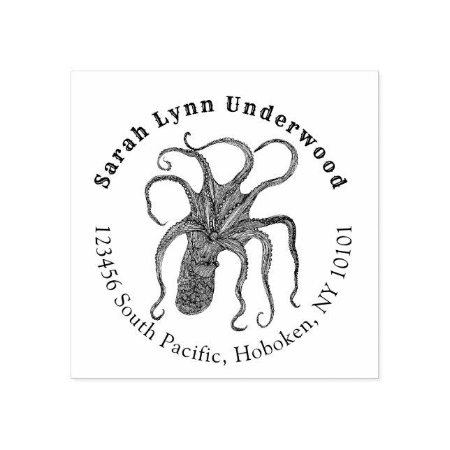 octopus return address stamp (Imprint)