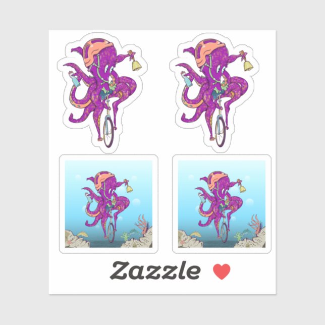 Octopus Riding a unicycle (Sheet)