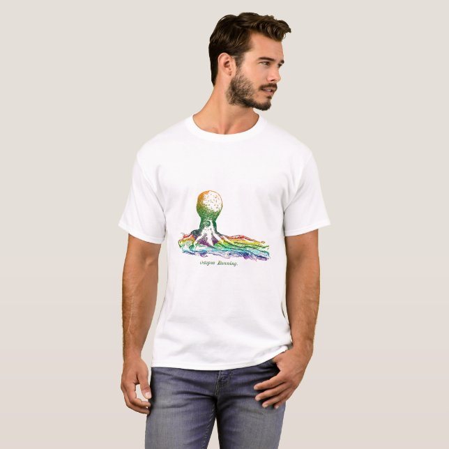 Octopus Running - The Original Design. T-Shirt (Front Full)