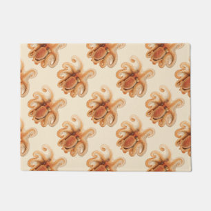 Octopus Salutii, Vintage Marine Aquatic Animals Doormat
