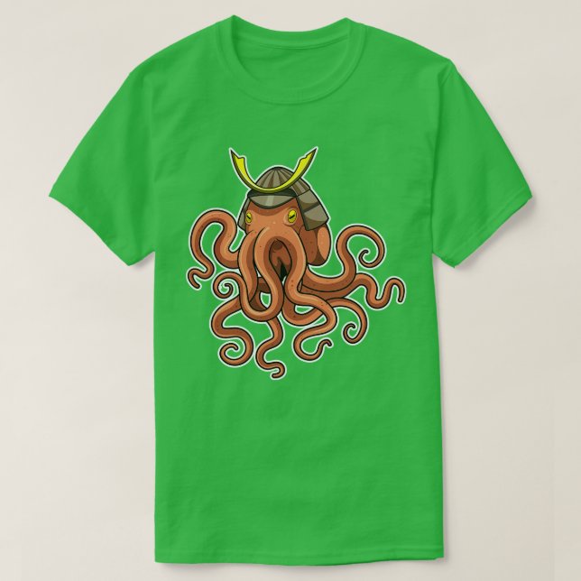 Octopus Samurai Martial arts T-Shirt (Design Front)