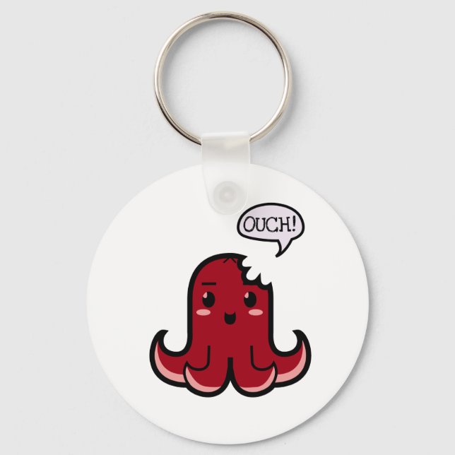 Octopus Sausage Bitten Key Ring (Front)