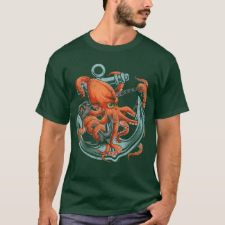 Octopus sea animal anchor ocean animal gift octopu T-Shirt