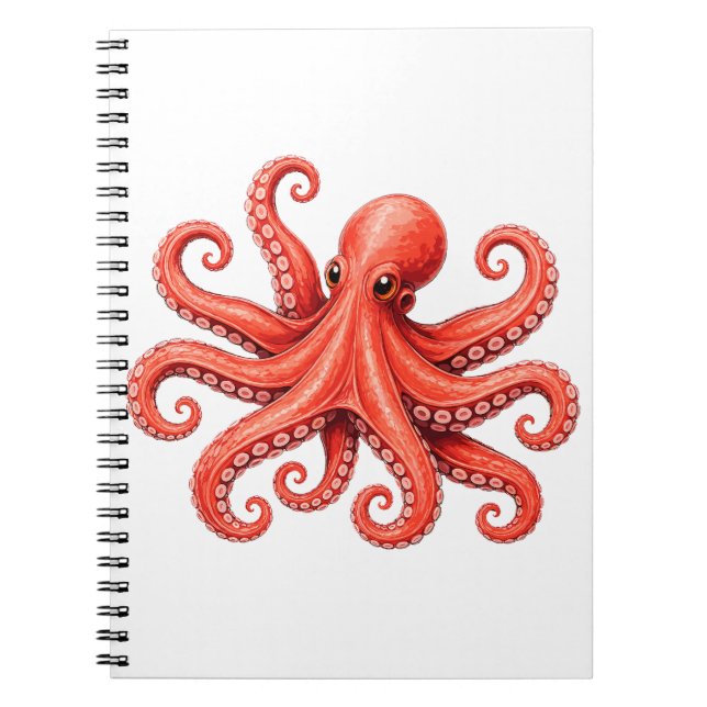 Octopus Sea Life Ocean Animal Design Notebook (Front)