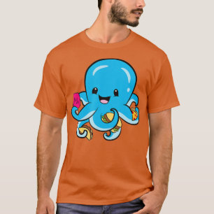 Octopus Sea Tentacles Fast Food Love Octopus T-Shirt