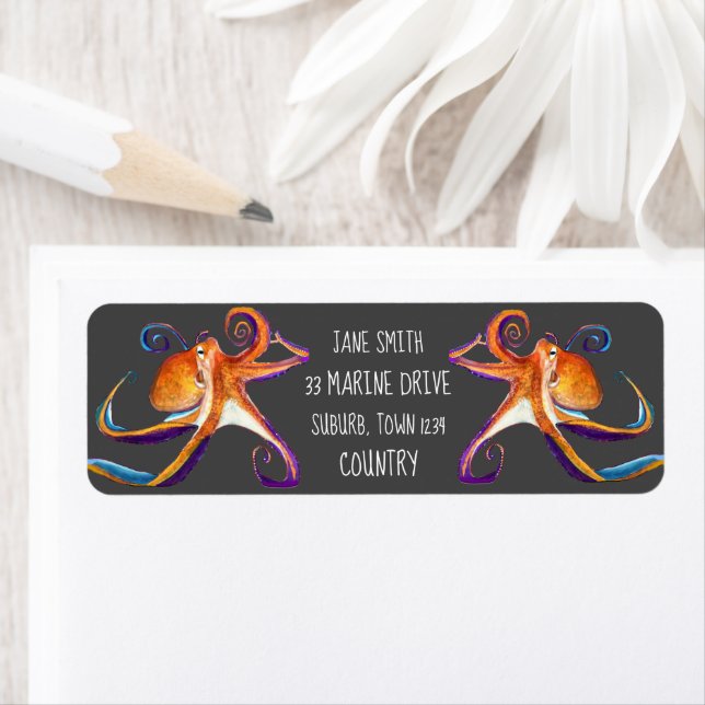 Octopus sealife watercolor art (Insitu)