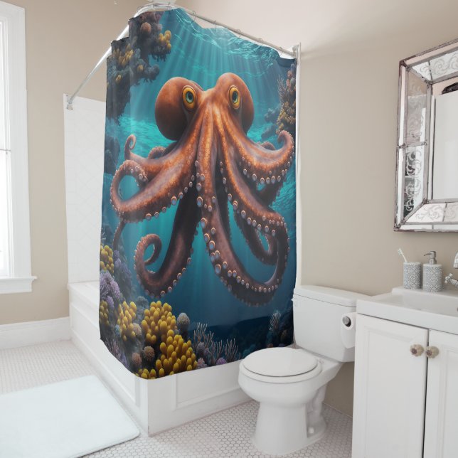 Octopus Shower Curtain (In Situ)