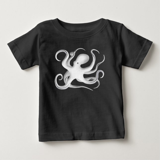 Octopus Silhouette Baby T-Shirt (Front)