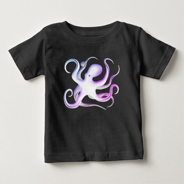 Octopus Silhouette Baby T-Shirt (Front)