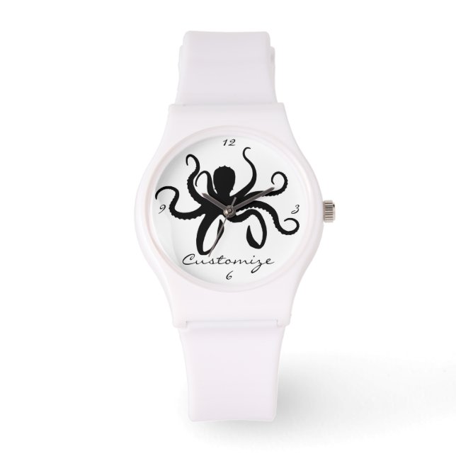 Octopus Silhouette Thunder_Cove Classic Watch (Front)