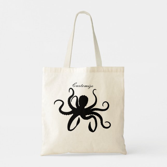 Octopus Silhouette Thunder_Cove Tote Bag (Back)