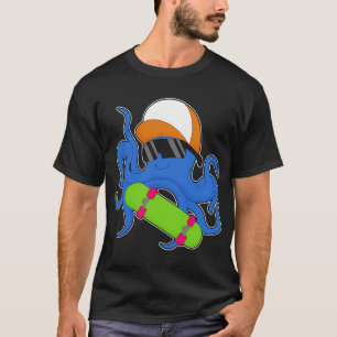 Octopus Skater Skateboard Sports T-Shirt