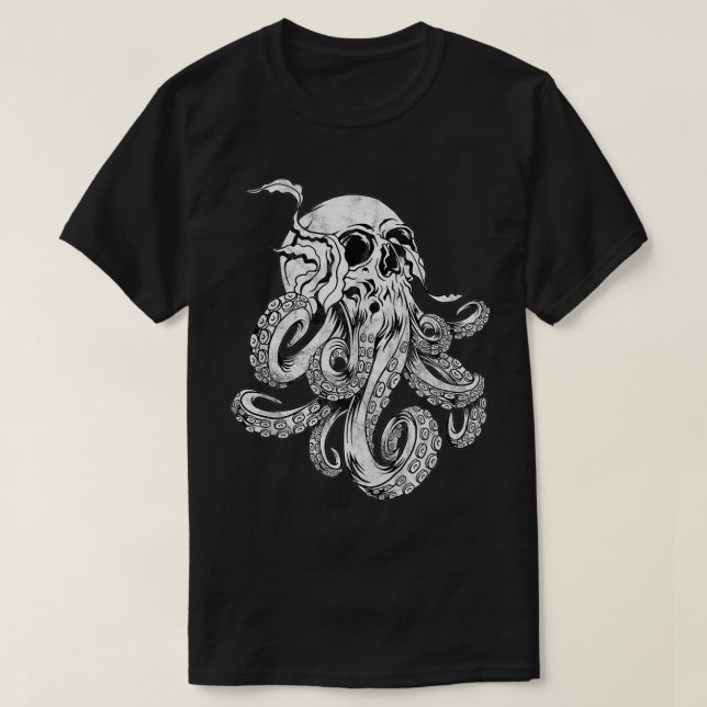 Octopus Skull Monster Kraken Cthulhu Skull for Men T-Shirt (Design Front)