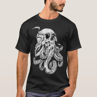 Octopus Skull Monster Kraken Cthulhu Skull for Men T-Shirt