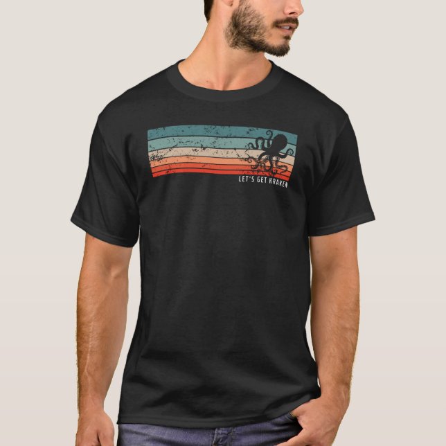 Octopus Squid Retro Gift T-Shirt (Front)