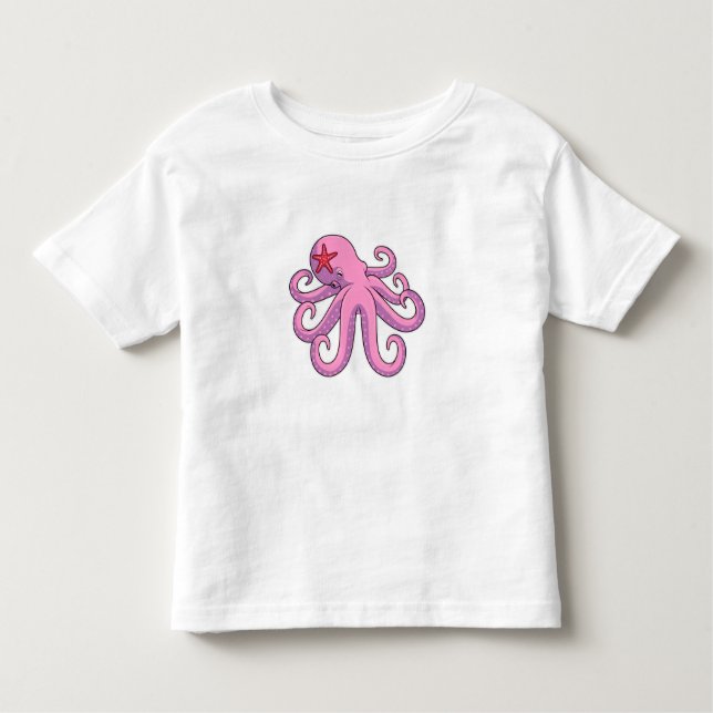 Octopus Starfish Toddler T-Shirt (Front)