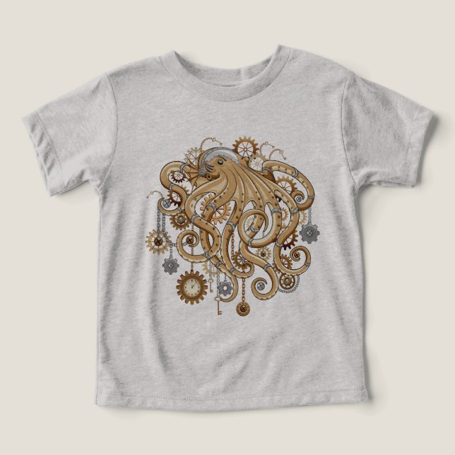 Octopus Steampunk Retro Mechanical Fantasy (Design Front)