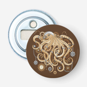 Octopus Steampunk Retro Mechanical Fantasy Bottle Opener
