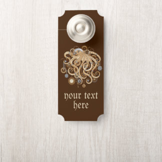 Octopus Steampunk Retro Mechanical Fantasy Door Hanger