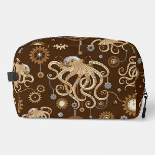 Octopus Steampunk Retro Mechanical Fantasy Dopp Kit