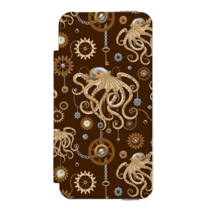 Octopus Steampunk Retro Mechanical Fantasy Incipio Watson™ iPhone 5 Wallet Case