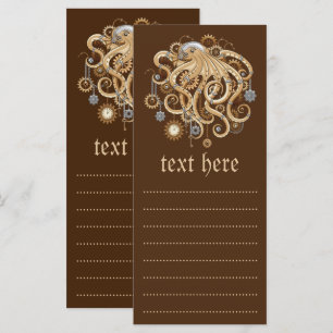 Octopus Steampunk Retro Mechanical Fantasy Menu