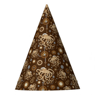 Octopus Steampunk Retro Mechanical Fantasy Party Hat