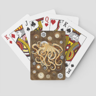 Octopus Steampunk Retro Mechanical Fantasy Playing Cards