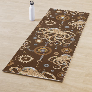 Octopus Steampunk Retro Mechanical Fantasy Yoga Mat