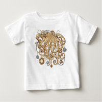 Octopus Steampunk Surreal Retro Style Machine  