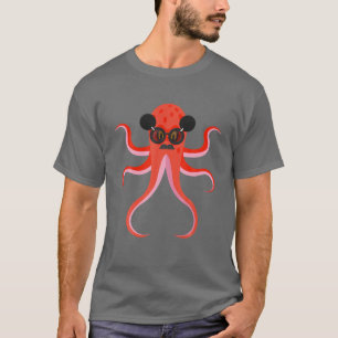Octopus Sunglasses Surfer Funny T-Shirt