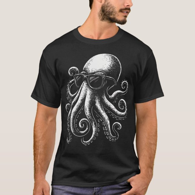 Octopus Sunglasses T-Shirt (Front)