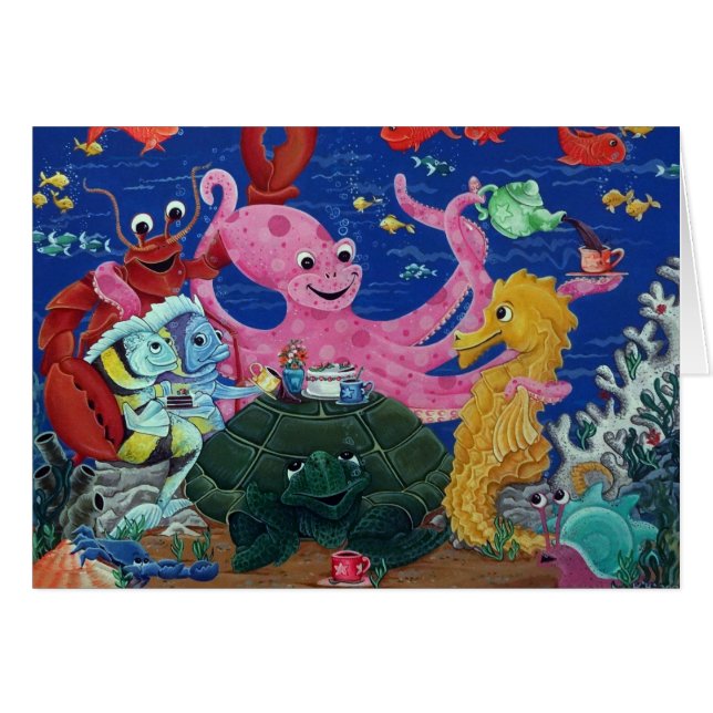 Octopus' Teaparty Card (Front Horizontal)