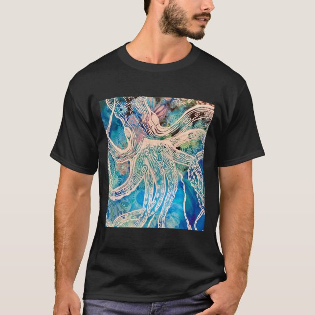 Octopus Tee Shirt unisex short sleeve tee shirt (Front)