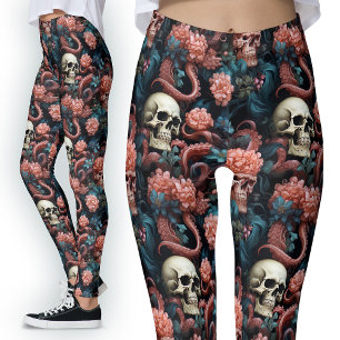 Octopus Tentacles and Skulls Alternative Gothic Leggings