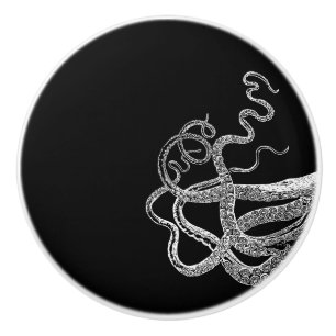 Octopus Tentacles black Ceramic Knob