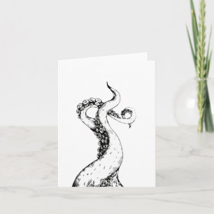 octopus tentacles blank folded card