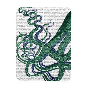 Octopus Tentacles Green and Blue Magnet