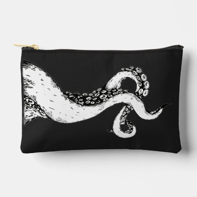 octopus tentacles on black pouch (Front)