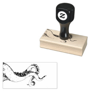octopus tentacles rubber stamp
