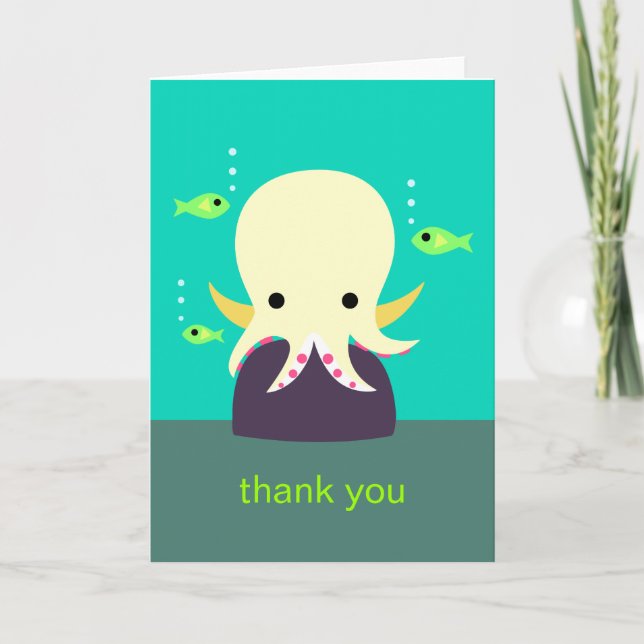 Octopus Thank You Card (Front)
