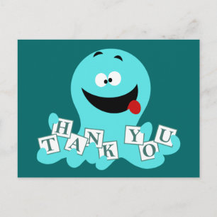 Octopus Thank You Postcard
