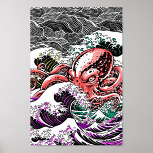 Octopus Tsunami Poster