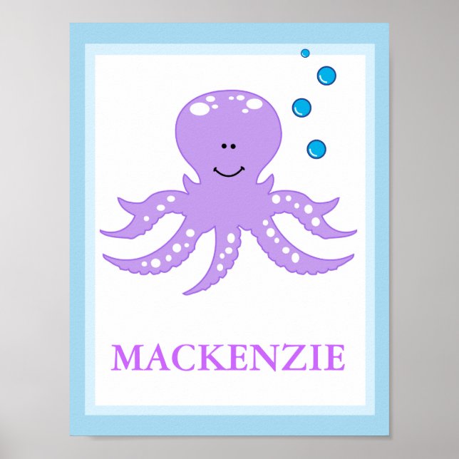 OCTOPUS Under the Sea CUSTOM NAME PRINT (Front)
