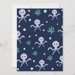 Octopus under the sea kids pattern