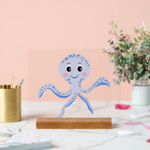 Octopus under the sea kids pattern acrylic sign