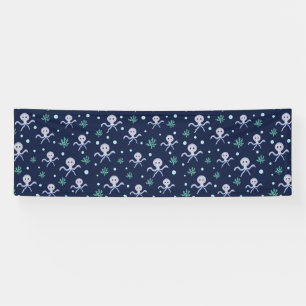 Octopus under the sea kids pattern banner